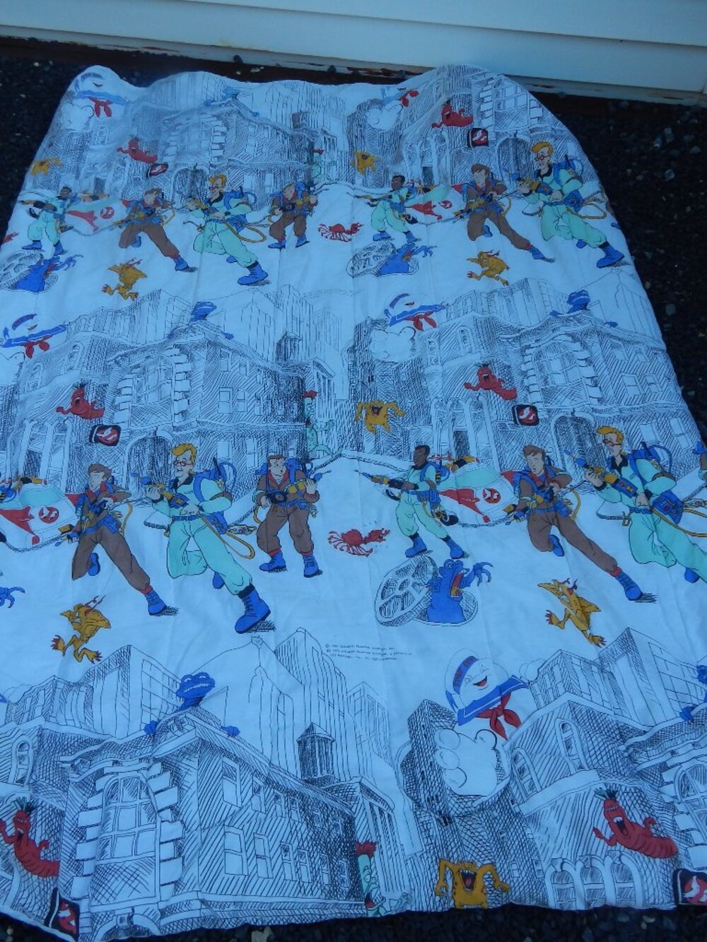 Vintage 1980s Ghostbusters Blanket Comforter Twin Bed 88X66 *********
